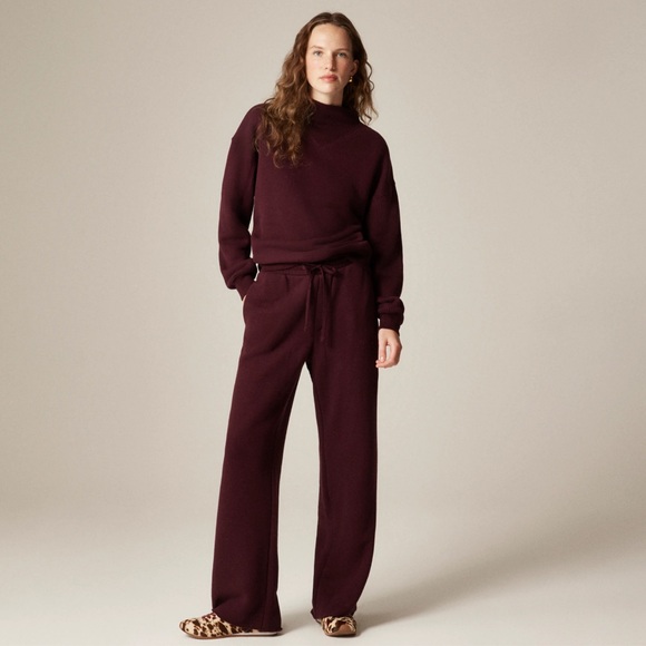 J. Crew Pants - J. Crew Heritage Terry Sweatsuit Mockneck Sweatshirt Wide Leg Jogger Size Small